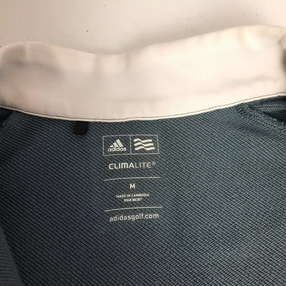Adidas ClimaLite Men's Gray 1/4 Zip Pullover Sweatshirt size Medium